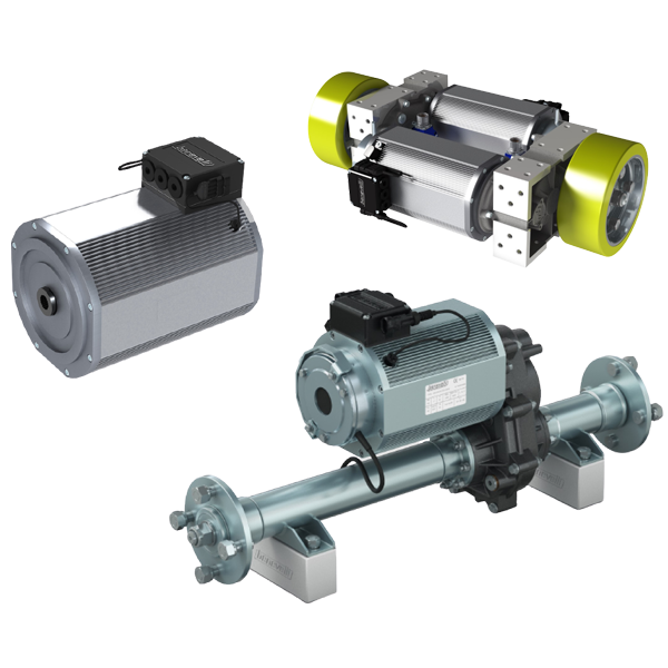 Produkte: Motoren, Radnabenantriebe und elektrische Antriebsachsen